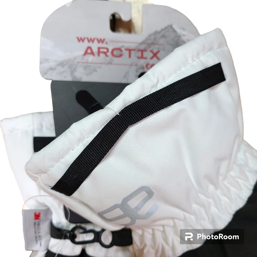 Arctix Size X-Large White Tropic Print Blitz Winter Snow Ski Puffer Gloves NWT